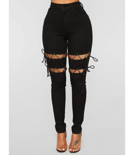 Black Lace Pants